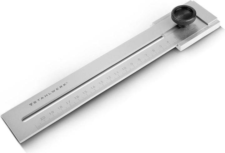 Stahlwerk Mètre à tartiner avec plage de mesure de 200 mm et vernier de 0,1 mm en acier inoxydable (20 cm)