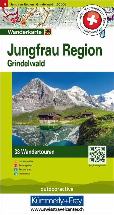 Produktbild Jungfrau Region, Grindelwald Touren-Wanderkarte Nr. 4