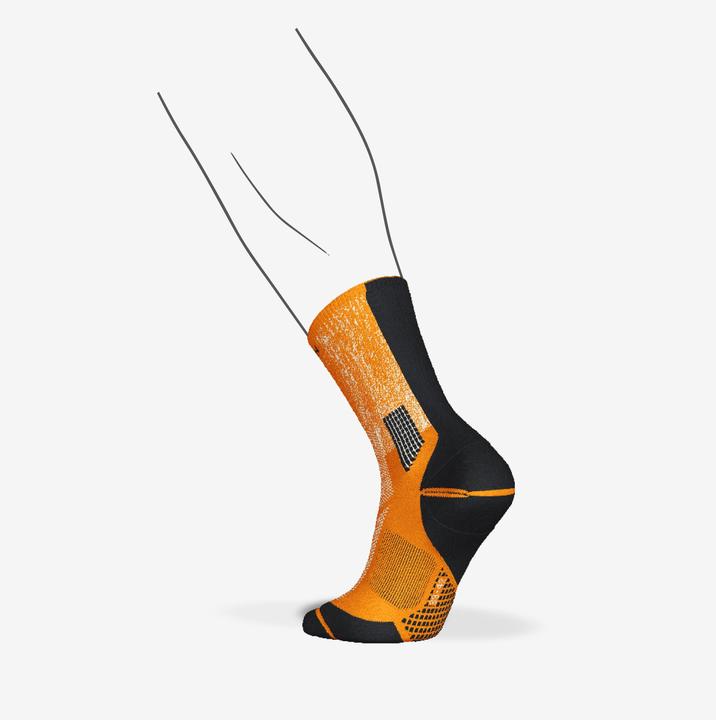 Image du produit Kiprun Chaussettes de running run900 épaisses mi-mollet oranges + graf (39, 42)