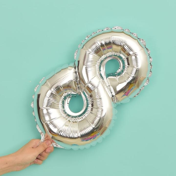Produktbild Ueli Express Folien Ballon Ziffer 8 40cm Silber (1 x)
