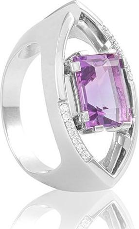 Breuning RING - E.AMETHYST/Brill. 0,077 Ct. H/si (48, 585/14 K Gold)
