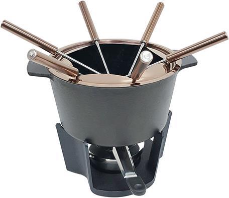 Koenig Gusseisen-Fondueset (Fondue Chinoise, Käsefondue)
