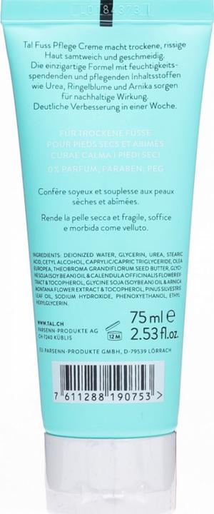 Immagine prodotto Tal Fuss Pflege Creme (Crema piedi e gel piedi, 75 ml)
