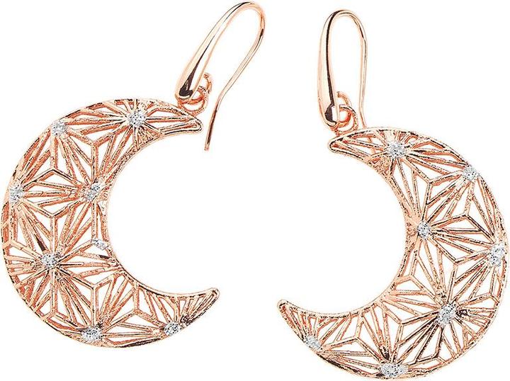 Ottaviani Rhodium-plated bronze earrings with silver glitter (Rhodium-plattierte Bronze)