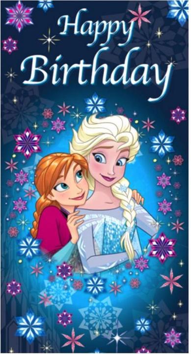 Actual product image Disney Frozen Anna And Elsa Birthday Card (1 pcs.)