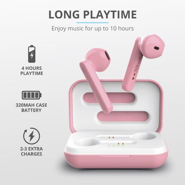 Immagine prodotto Trust Auricolari Primo Touch Bt Rosa (12 h, Senza fili)