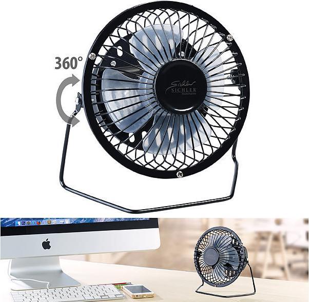 Image du produit Sichler Mini ventilateur de table à batterie
