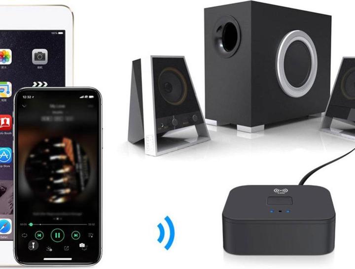 Produktbild Deltalabs 2in1 NFC Bluetooth 5.0 HD Audio Receiver mit 3.5mm Klinke / Cinch - Schwarz (Sender & Empfänger)