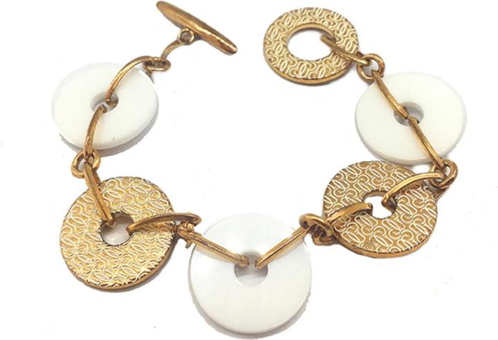Immagine prodotto Guess Bracciale da donna CWB10902 Oro Bianco (21 cm) (21 cm, Ceramica, Acciaio, Acciaio/ceramica)