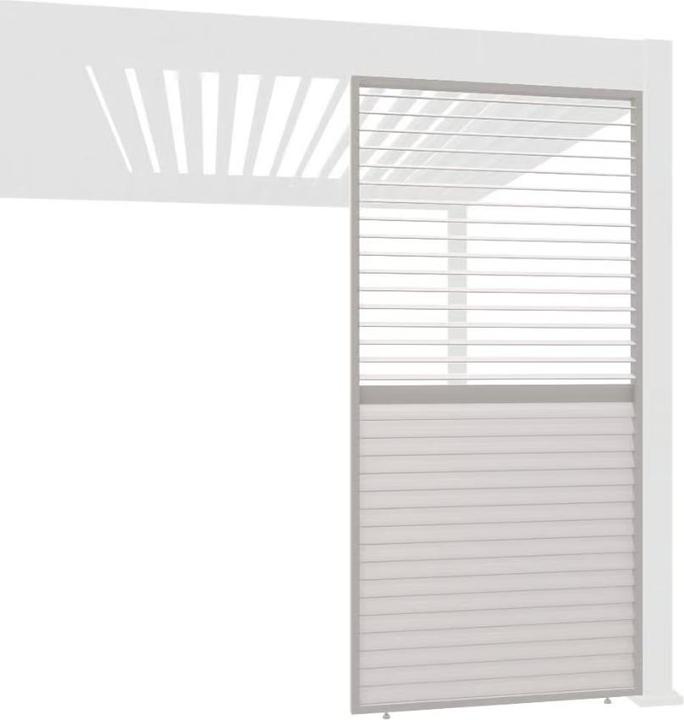 Image du produit Weide Lamellenwand mit drehbaren Lamellen in Ivory Sand (6 cm, 123 cm)