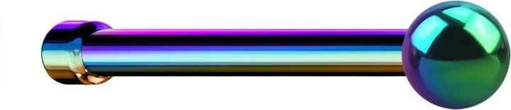 Star Piercing Nasenstecker gerade farbig mit Kugel (ohne Messing, Chirurgenstahl 316L)