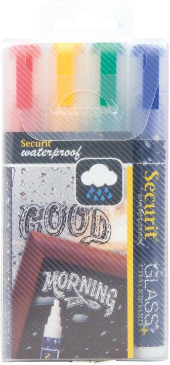 Securit Kreidestift (Gelb, Blau, Grün, Rot, 6 mm, 4 x)