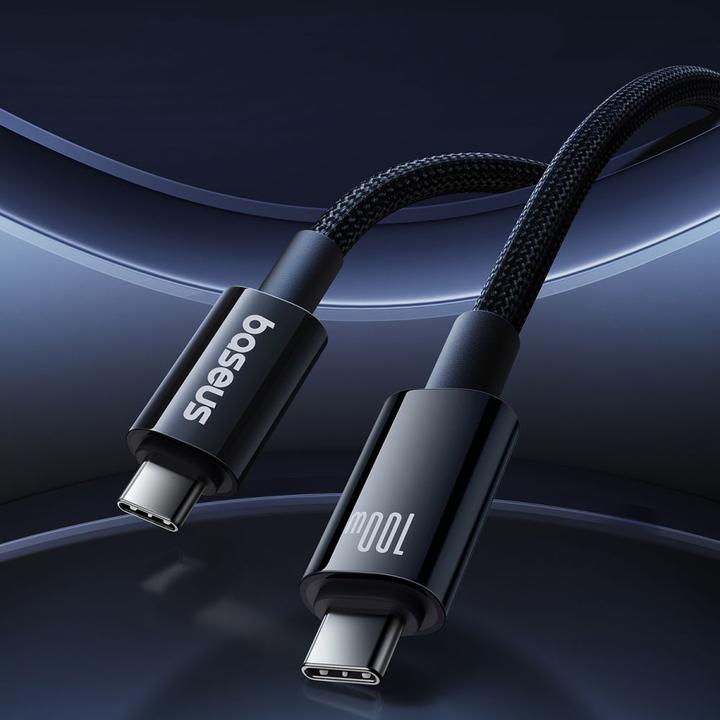 Produktbild Baseus Tungsten Gold USB-C 3.2 / USB-C 3.2 cable 100W 4K 60Hz 1.5m - black (1.50 m, USB 3.2, 100 W)
