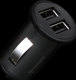 Actual product image Transcend TS-DPL3 - Auto Power Supply - 2.4 A - 2 output ports (2 x USB) (Built-in display)