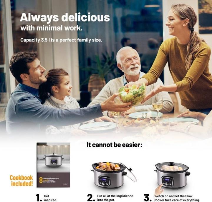 Actual product image Lauben Ryżowar Slow Cooker 3500SB