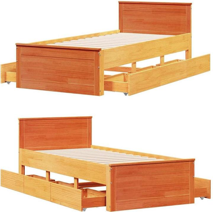 Produktbild VidaXL Bett ohne Matratze mit Kopfteil (75 x 190 cm)