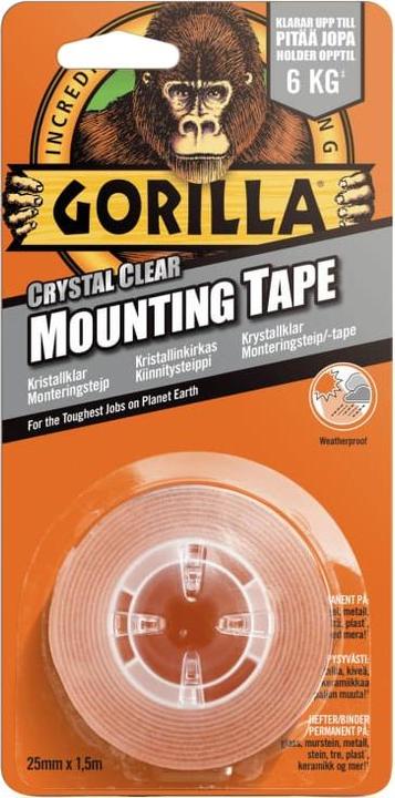 Produktbild Gorilla Doppelklebeband 25,4 mm x 152 cm (1.52 m)