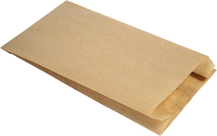 miniSchoggi Brotbeutel Braun mit Falz 28 x 15 cm, 25 Stück