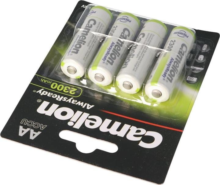 Image du produit Camelion Batterie AA, Mignon LR6, HR6, jusqu'à 2300mAh sous blister de 4 pièces (4 pcs, AA, 2300 mAh)