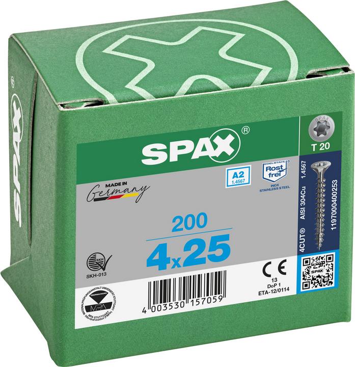 Actual product image Spax Chipboard screws A2 (200 Screws per piece)