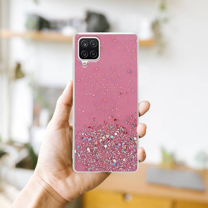 Productafbeelding Cadorabo TPU hoes fonkelende glitters (Samsung Galaxy M12, Samsung Galaxy A12)