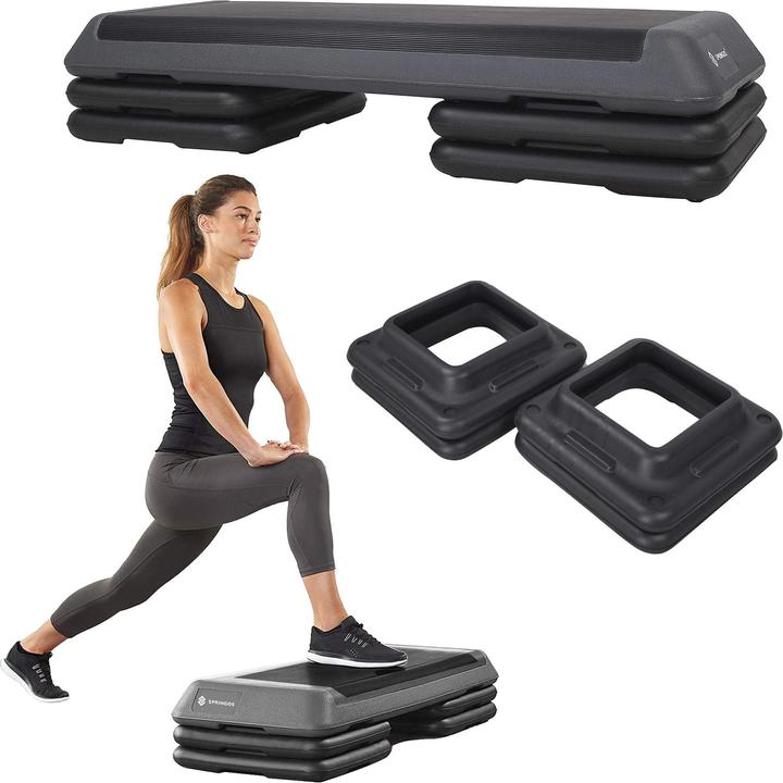Springos Aerobic Steppbrett, Schwarz