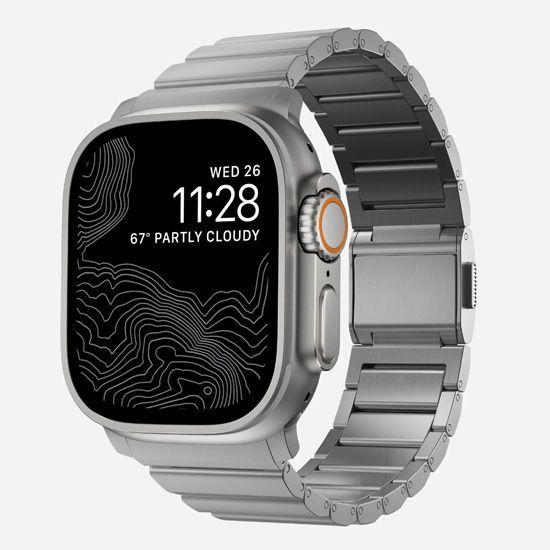 Actual product image Nomad Strap Titanium Silver V2 42/44/45/49mm (35 mm, Titanium)