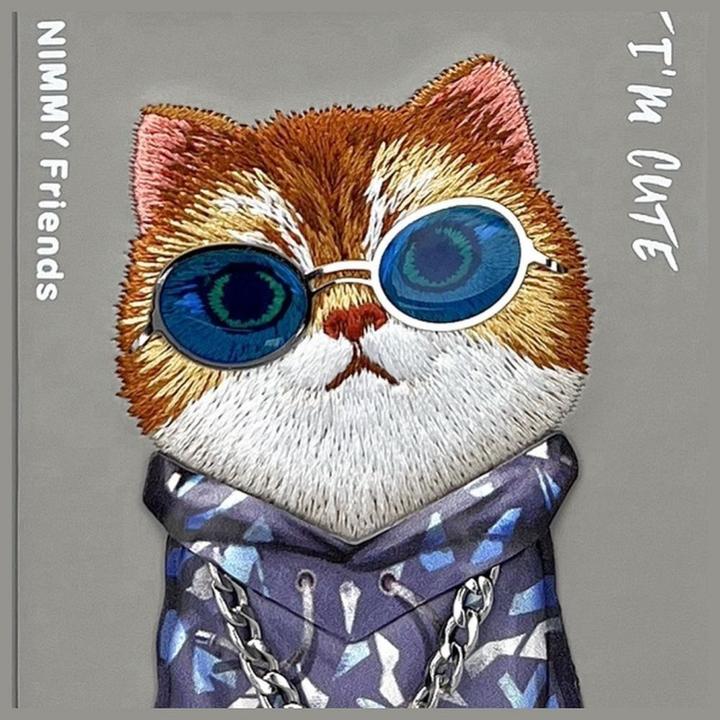 Produktbild Nimmy case iPhone 16 Pro 6.3" gray Glasses Cool Cat (Apple iPhone 16 Pro)