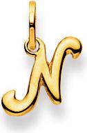 Natsumi Schmuck Anhänger Buchstabe N Gelbgold 18K/750 (750/18 K Gelbgold)