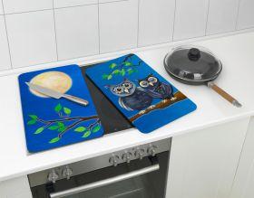 Actual product image Wenko Glass cover plate Universal Mod. Owl, set of 2 for all hob types