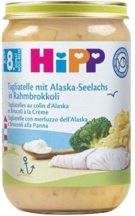 Produktbild Hipp Tagliatelle mit Meeresfisch Rahmbrokkoli 8 Monate 220 g (500 g)