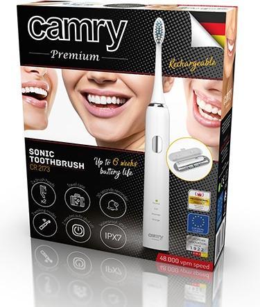 Produktbild Camry CR 2173 Elektrische Zahnbürste Erwachsener Schall-Zahnbürste (Schallzahnbürste)