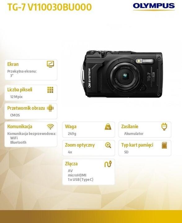 Actual product image OM System Tough TG-7 (4.5 - 18 mm, 12 Mpx, 1/2,3'')