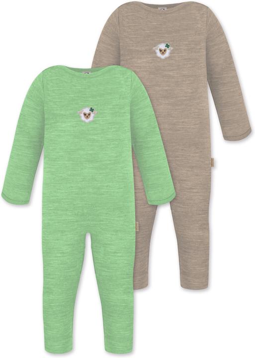 Produktbild Normani 2er Pack Baby Merino Strampler „Tangoio" - 9595 (62)