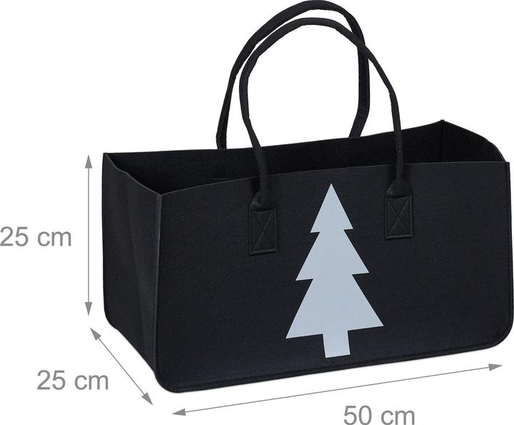 Produktbild Relaxdays Kaminholztasche (50 x 25 x 25 cm)