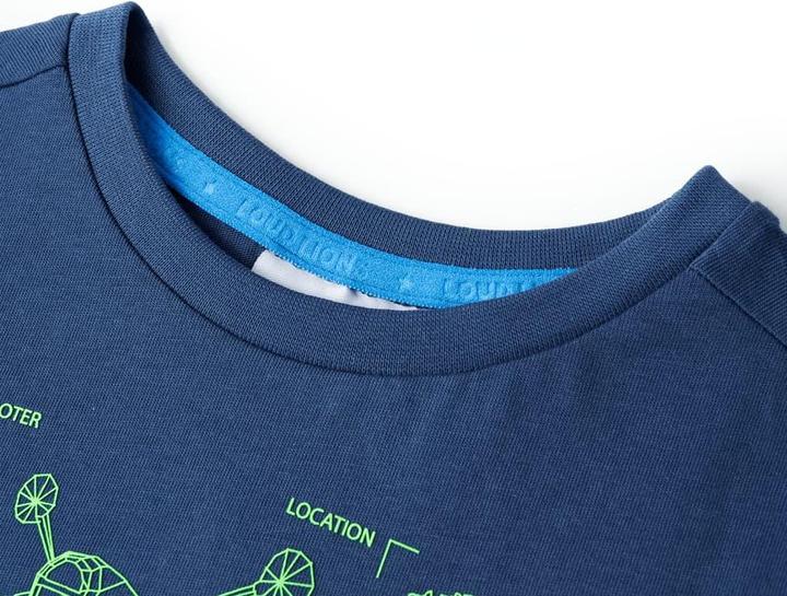 Immagine prodotto VidaXL Maglietta da bambino blu scuro 92,Materiale: 100 % cotone,Colore (92)