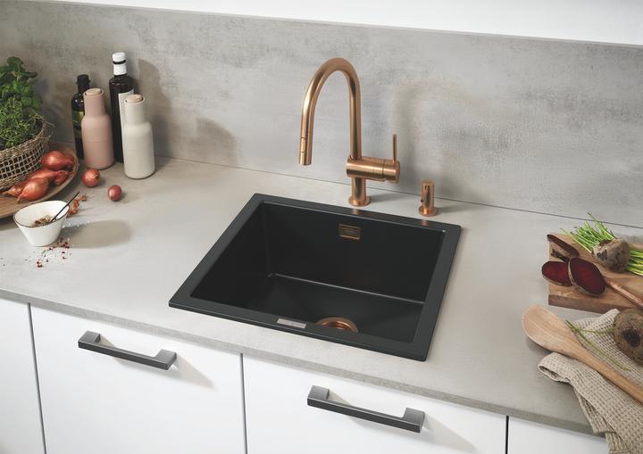 Produktbild Grohe Küchenarmatur mit Handbrause Minta warm sunset gebürstet 32321