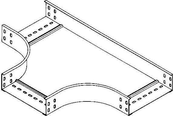 Actual product image Niedax NIE RTS60.100 T-piece 60x102mm with ungel.side rails bandverz. (6 cm)