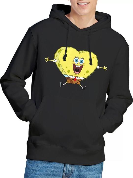 Immagine prodotto Spongebob Squarepants Heart-Shaped Felpa con Cappuccio San Valentino Spugna Uomo (L)