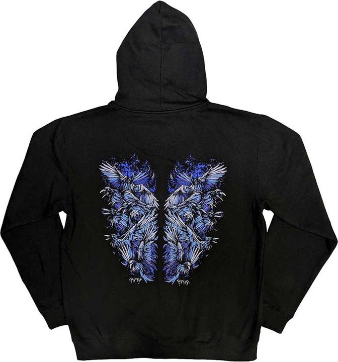 Immagine prodotto Bring Me The Horizon Felpa con cappuccio a zip con ali di corvo per adulti Unisex (XL)