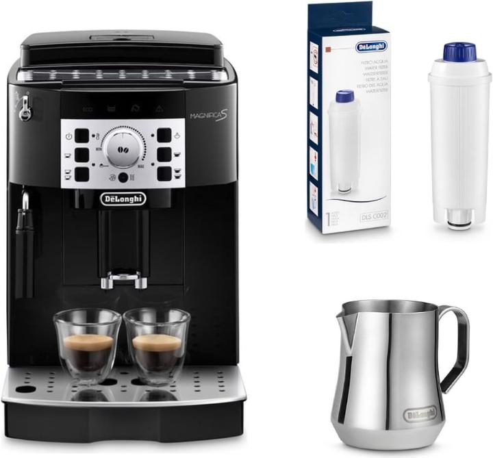 Image du produit De'Longhi Magnifica S + filtre à eau + pichet à mousse de lait Set d'offre