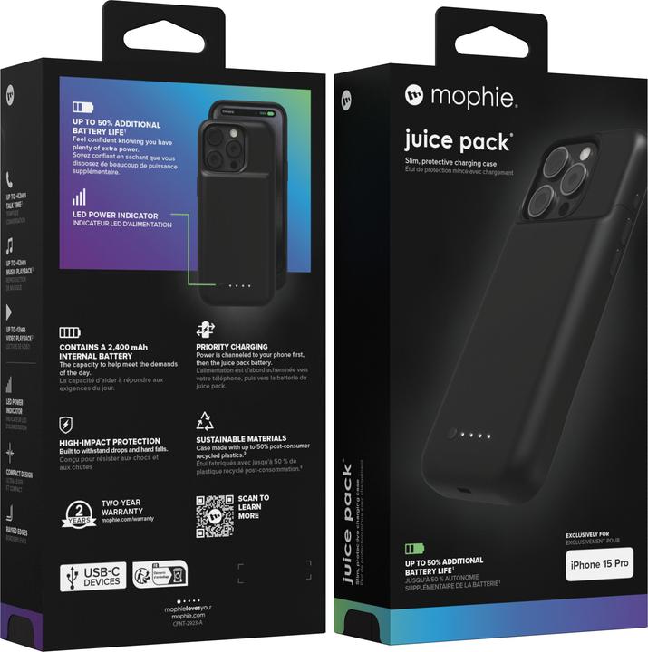 Produktbild mophie Juice Pack (Apple iPhone 15 Pro)