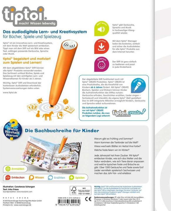 Image du produit tiptoi Unsere Jahreszeiten (Allemand, Inca Frison Inca, Constanze Schargan, 2015)