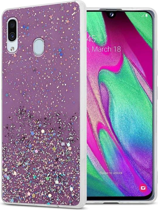 Violet avec paillettes