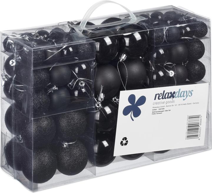 Relaxdays Weihnachtskugeln (100 -teilig)