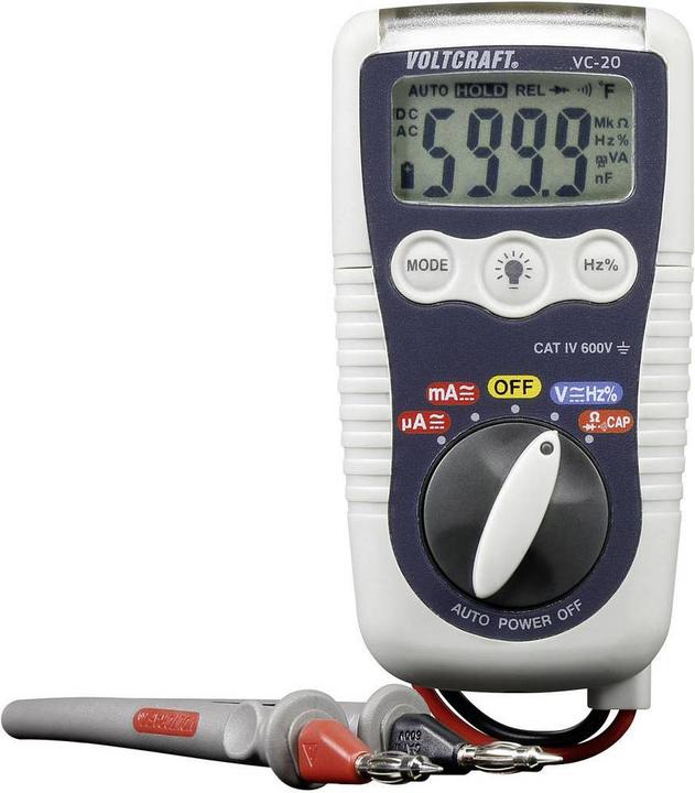 Immagine prodotto Voltcraft Multimetro portatile digitale VC-20 (CAT IV 600V)