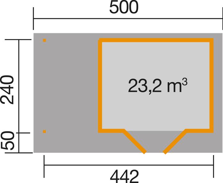 Produktbild Weka Holzbau Designhaus 126 A Gr.2 mit Fussboden und seitlicher Überdachung