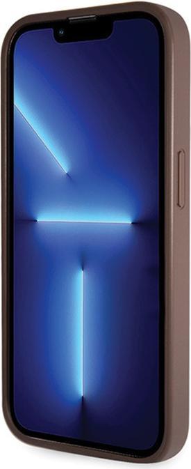 Produktbild Guess PU Leather Metal Logo Strass Crossbody Case für Apple iPhone 15 Pro - brown (Apple iPhone 15 Pro)