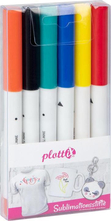 PlottiX Crayons à sublimation Basic Set (6 couleurs)