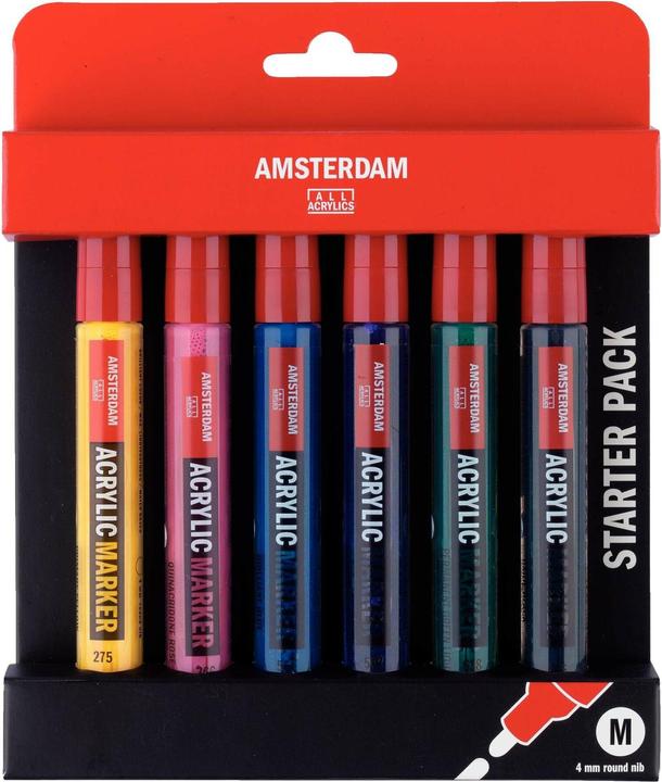 Image du produit Amsterdam Marqueur set de base 6 coul. (Trié, 4 mm, 6 x)